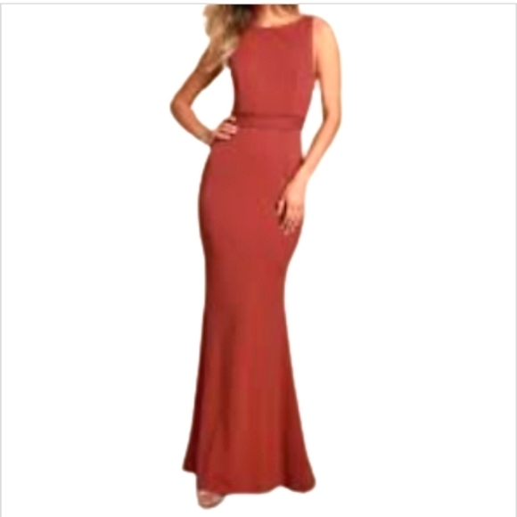 Lulu's ROSE FORMAL MAXI DRESS - Picture 1 of 14